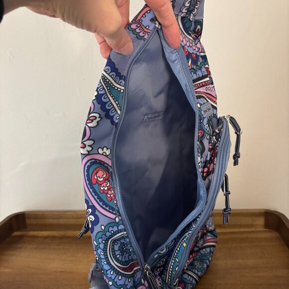 Vera Bradley Kona Paisley Light Purple Lighten Up Sling Backpack New - Picture 9 of 12